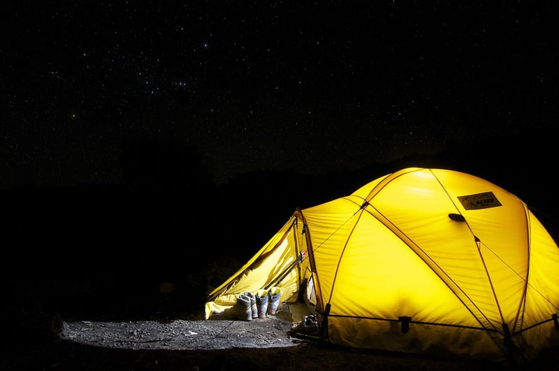 Camping tent in nature