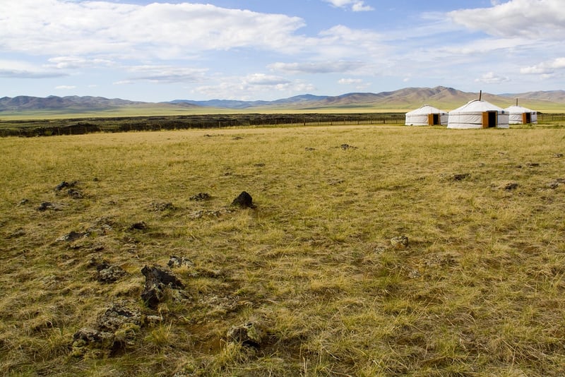 Yurt in the desert